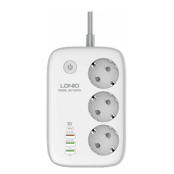 Умный сетевой удлинитель LDNIO SEW3452 с Wi-Fi, белый
