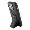 Чехол-накладка BMW GripStand M-Collection PU Carbon Tricol Black (iPhone 15 Pro)