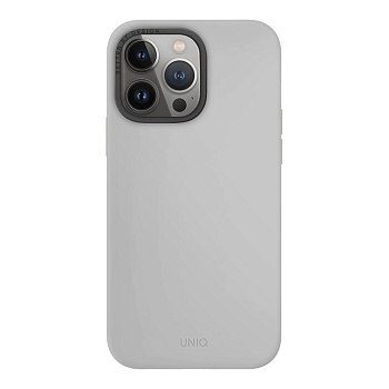 Чехол-накладка UNIQ LINO Chalk Grey Magsafe (iPhone 15 Pro)