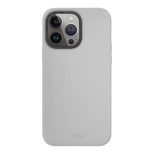 Чехол-накладка UNIQ LINO Chalk Grey Magsafe (iPhone 15 Pro)