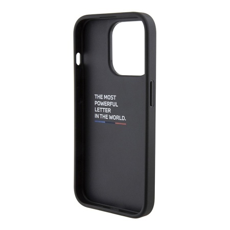 Чехол-накладка BMW GripStand M-Collection PU Carbon Tricol Black (iPhone 15 Pro)