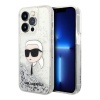 Чехол-накладка Karl Lagerfeld Liquid Glitter NFT Karl head Silver (iPhone 15 Pro)