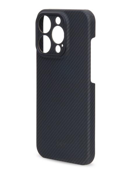 Kevlar Case SKY for iPhone 15 Pro black grey stair pattern черно-серое плетение