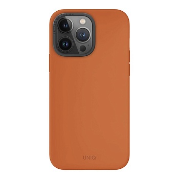 Чехол-накладка UNIQ LINO Mag Orange (iPhone 15 Pro)