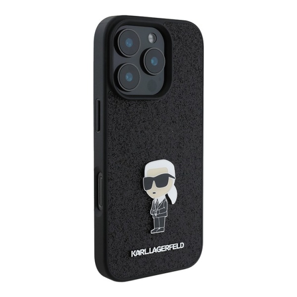 Чехол- Накладка Karl Lagerfeld Fixed Glitters Ikoni Black (iPhone 16 Pro Max)