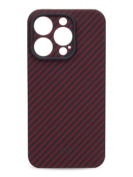 Kevlar Case SKY for iPhone 15 Pro Max черно-красное плетение