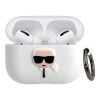 Чехол для AirPods Pro Lagerfeld Silicone case with ring Karl White