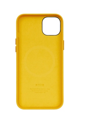 Чехол-накладка K-DOO Noble Collection MagSafe кожаный, жёлтый (iPhone 13/14)
