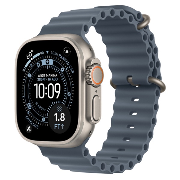 Apple Watch Ultra 3 (2025) 49mm Natural Titanium Anchor Blue Ocean Band