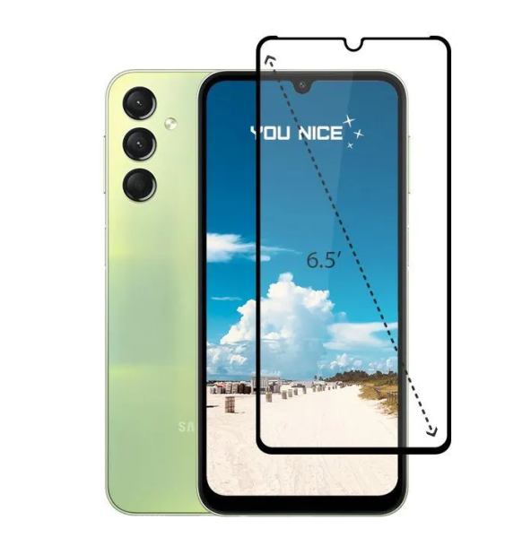 Защитное стекло Samsung Galaxy A24 4G, A25 5G, A15 4G чёрное