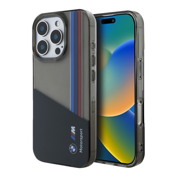 Чехол-Накладка BMW Motorsport Black (iPhone 16 Pro)