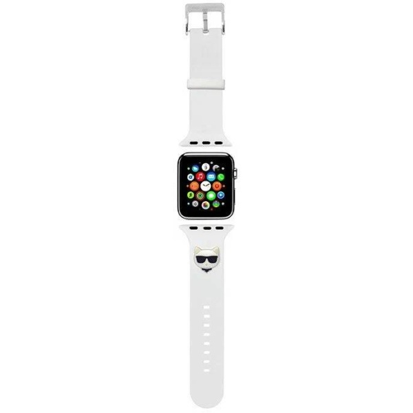 Ремешок Apple Watch 42-49mm Karl Lagerfeld Silicone Choupette White