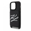 Чехол-накладка Karl Lagerfeld Crossbody Card PU Saffiano Autogr Black (iPhone 15 Pro)