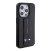 Чехол-накладка BMW GripStand M-Collection PU Carbon Tricol Black (iPhone 15 Pro)