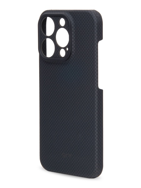 Kevlar Case SKY for iPhone 15 Pro черно-серое плетение матрицей