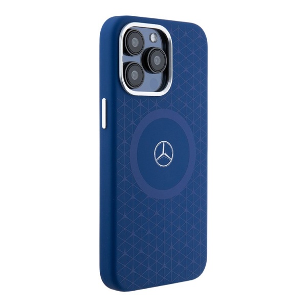 Чехол-накладка Mercedes (Magsafe) Blue (iPhone 15 Pro Max)