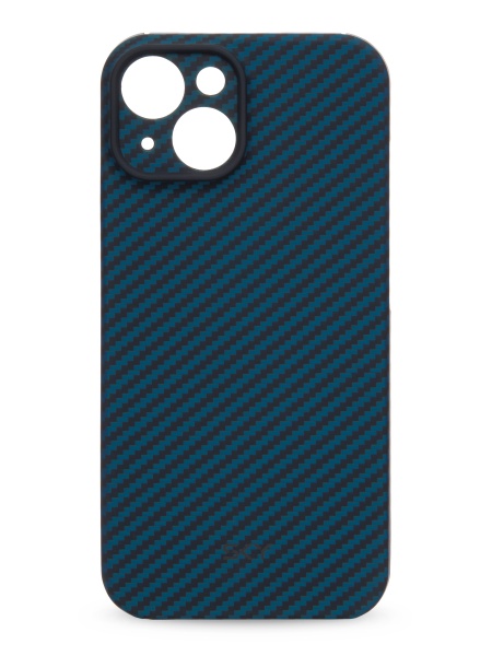 Kevlar Case SKY for iPhone 14 черно-синее плетение