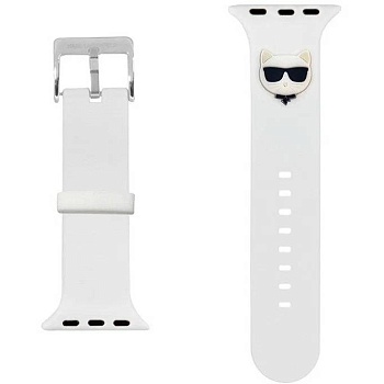 Ремешок Apple Watch 42-49mm Karl Lagerfeld Silicone Choupette White