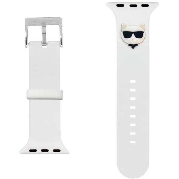 Ремешок Apple Watch 42-49mm Karl Lagerfeld Silicone Choupette White