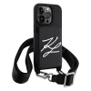 Чехол-накладка Karl Lagerfeld Crossbody Card PU Saffiano Autogr Black (iPhone 15 Pro)
